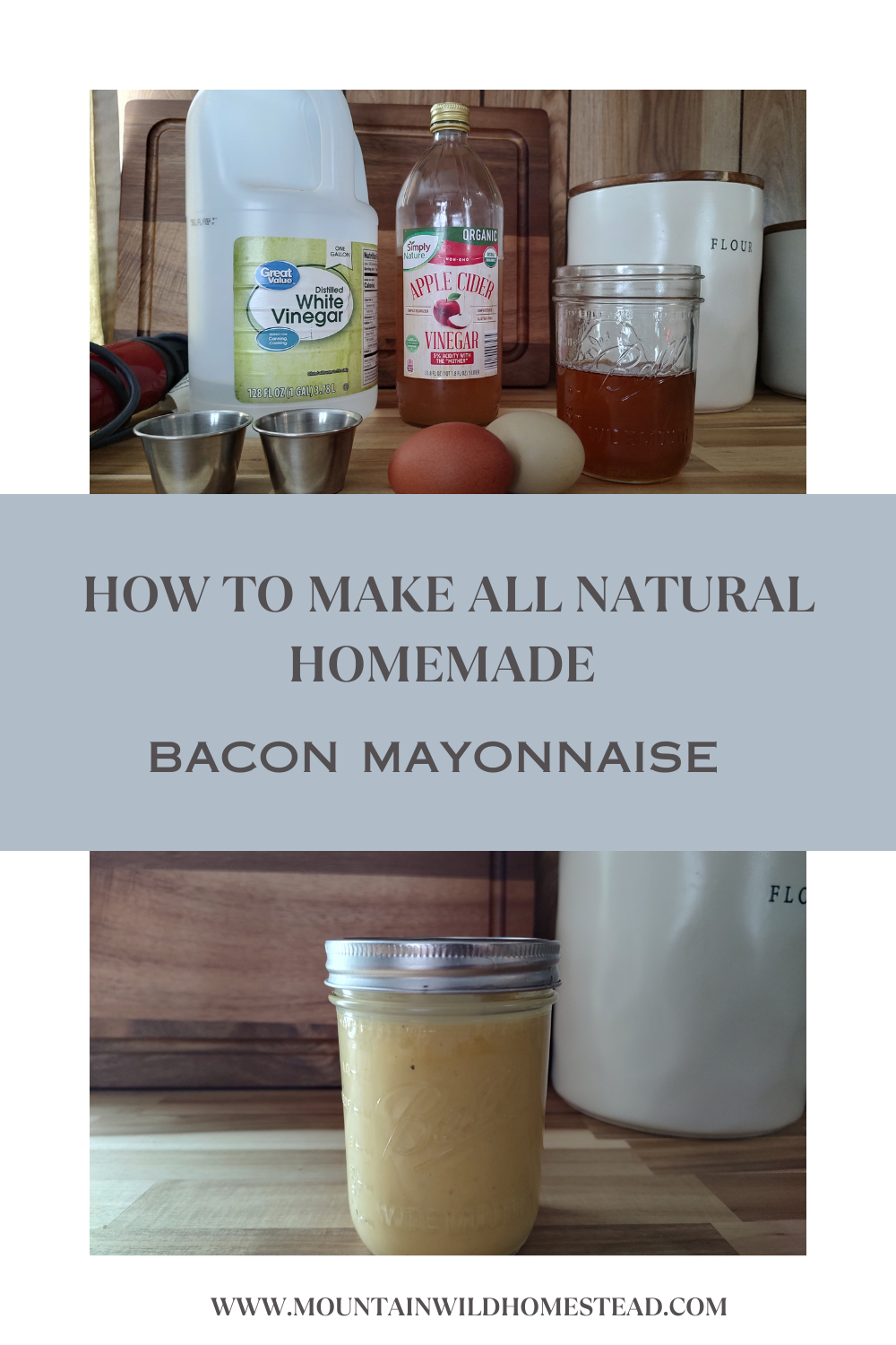 How to Make All Natural Homemade Bacon Mayonnaise.